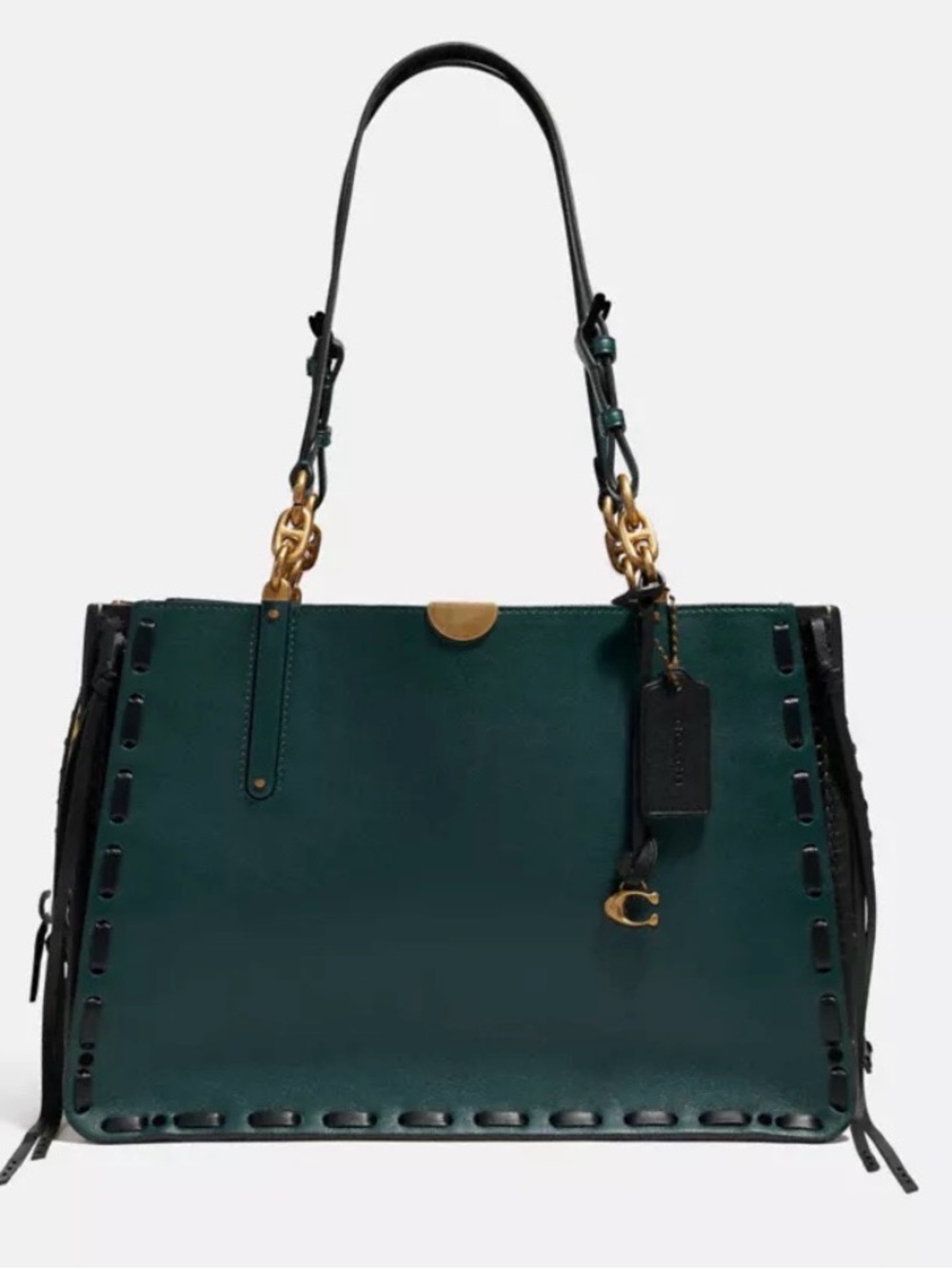 Coach Dreamer 34 Colorblock tote with whipstitch